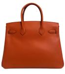 Orange Hermes Birkin 30 Epsom Leather Handbag