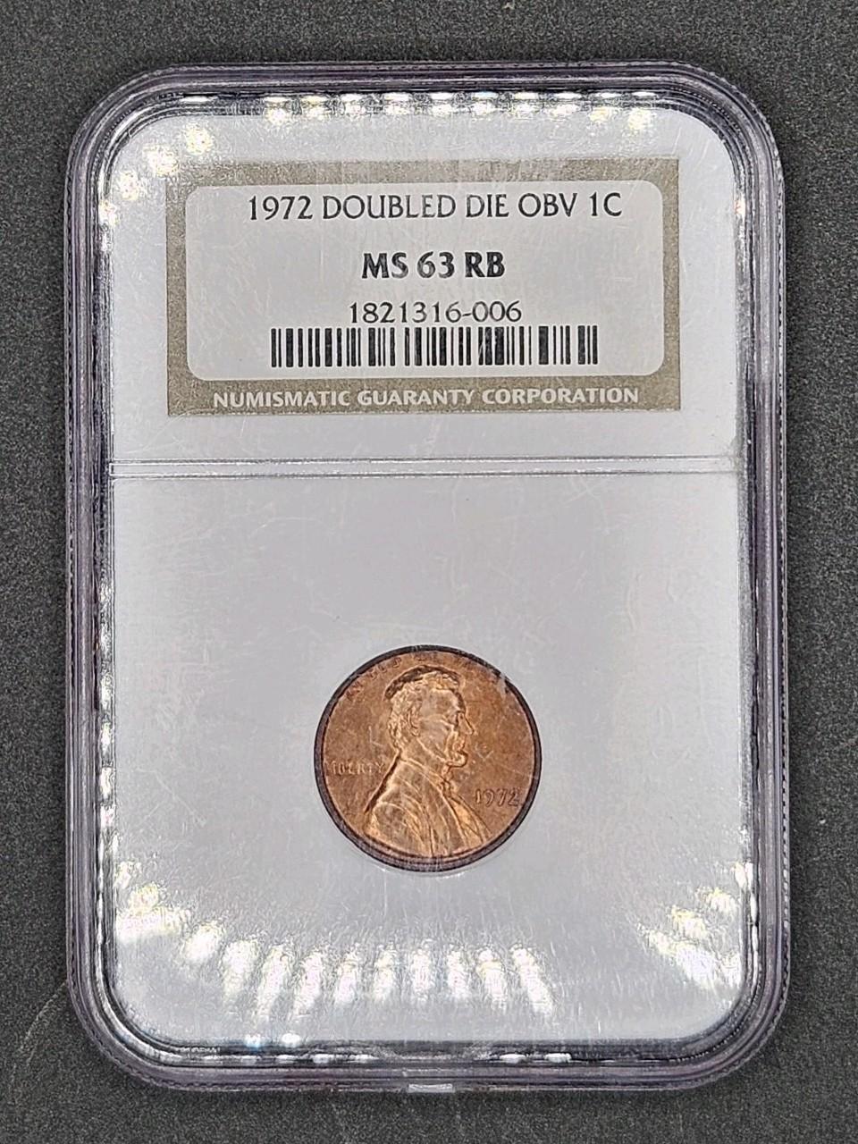 1972 Lincoln Memorial Cent Doubled Die Obverse