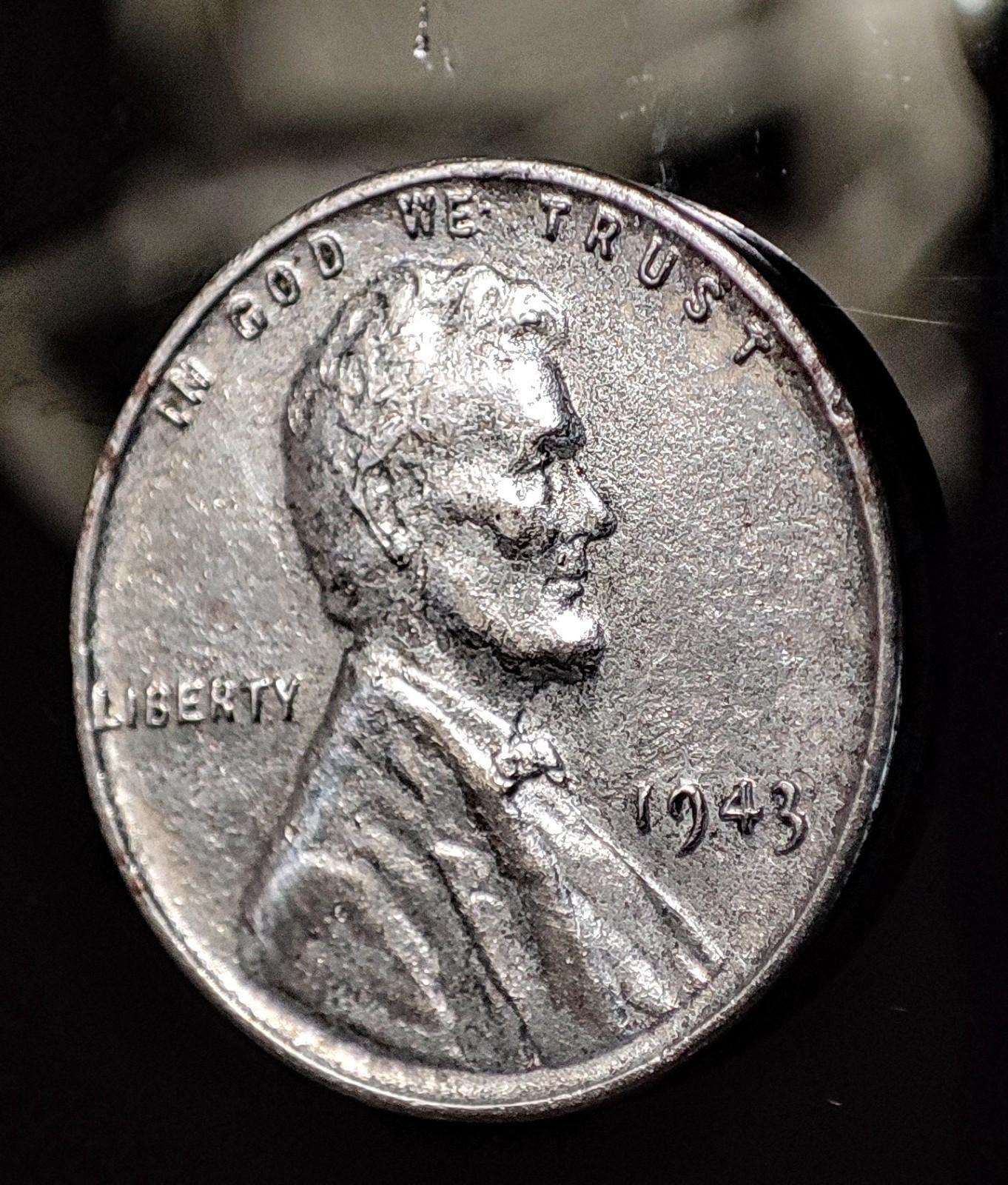 1943 Steel Zinc Plated Wheat Penny - No Mint Mark