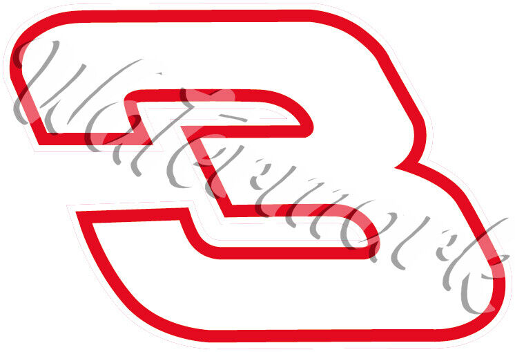 Dale Earnhardt #3 Vinyl Decal - 10 Sizes!