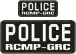 RCMP-GRC Police Embroidery Patch Set - Black & White