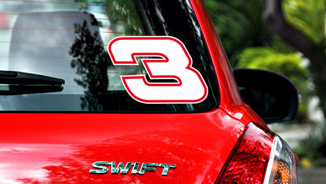 Dale Earnhardt #3 Vinyl Decal - 10 Sizes!