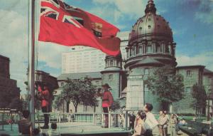 RCMP Flag Raising Postcard from Montreal, Canada