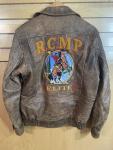 RCMP ELITE Bomber Leather Jacket - Size Small