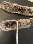 Silver Purple Fox Fur Accessory Scarves and Belt