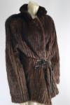 Vintage Mink Brown Fur Winter Coat, Size S