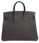 Hermes Birkin 25 Gray Togo Leather Handbag