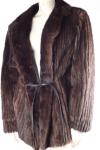 Vintage Mink Brown Fur Winter Coat, Size S
