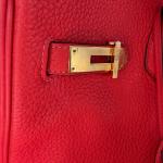 Orange Hermes Birkin 35 Handbag with Gold Hardware