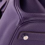 Purple Hermes Birkin 30 Togo Handbag with Palladium
