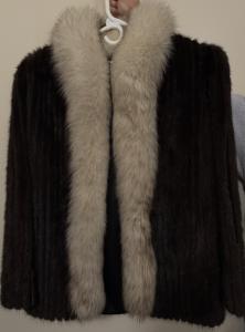 Women's Small Mink Brown Fur Coat