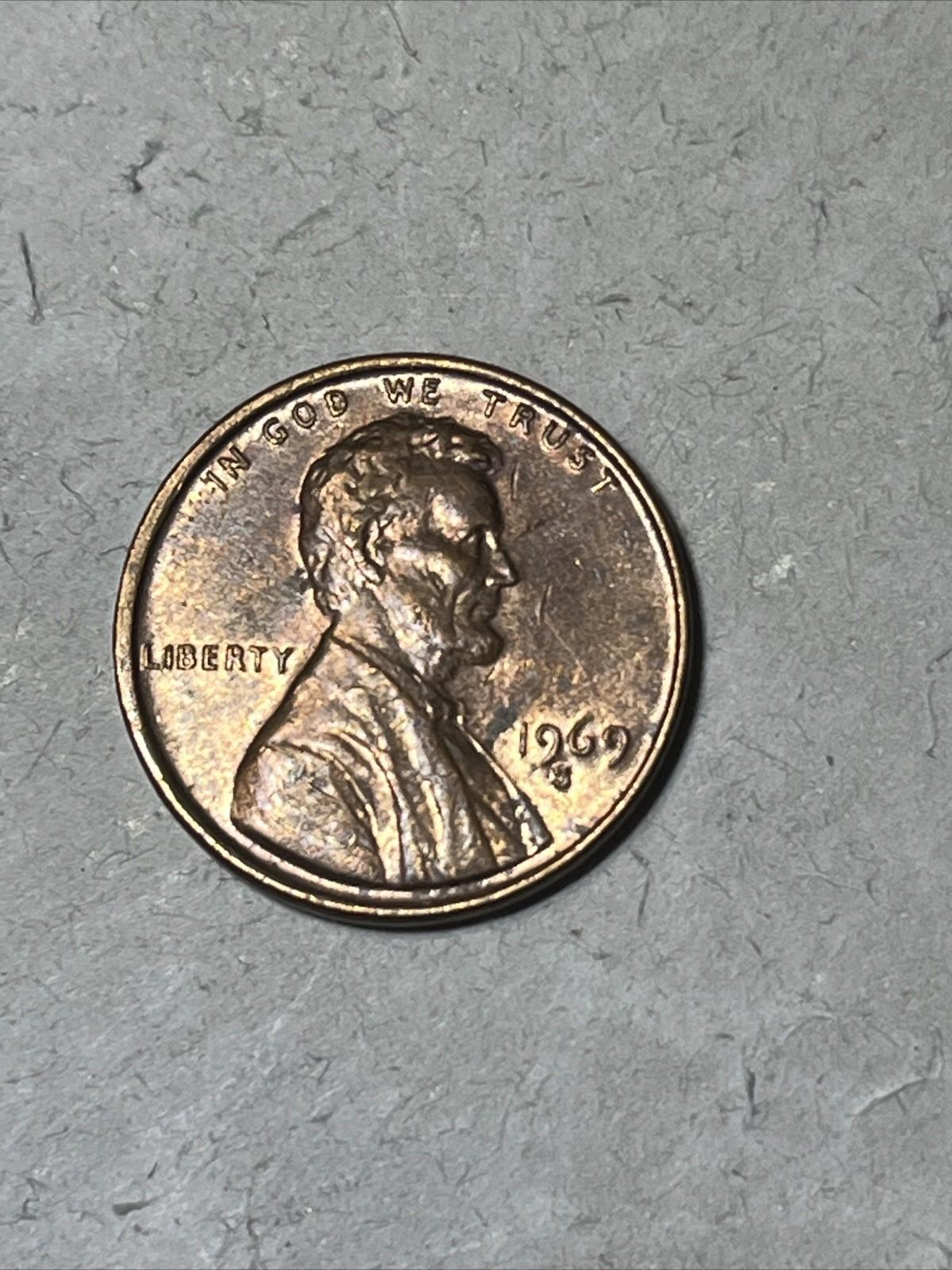 1969-S Lincoln Cent Obverse Doubled Die