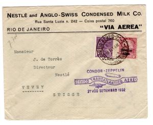 Brazil 1932 Condor Zeppelin Flight Cover
