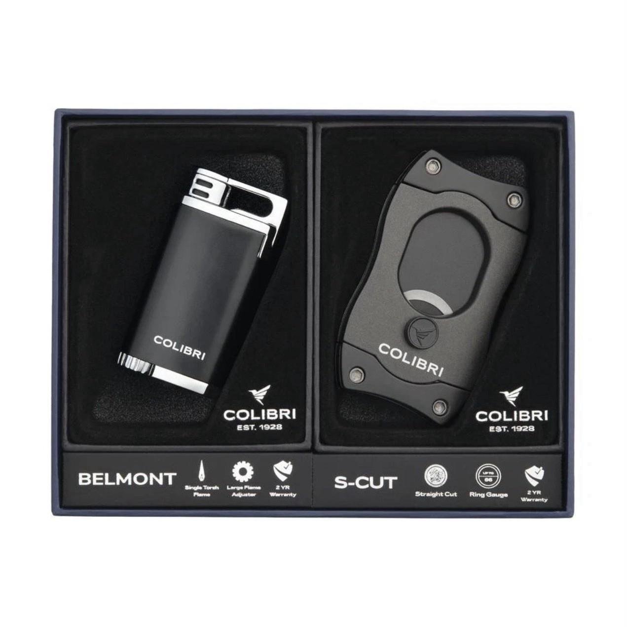 Colibri Belmont Torch Lighter & S-Cut Cutter Set