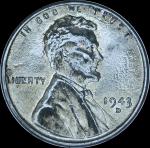 1943 Steel Wheat Lincoln Cent 3 Coin Set