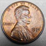 1974 Lincoln Memorial Penny - No Mint Mark