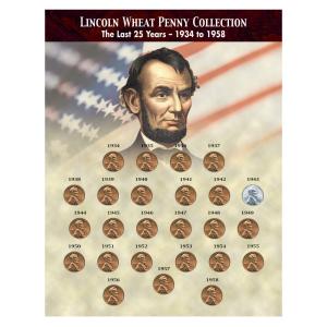 Lincoln Wheat Penny Collection: Last 25 Years