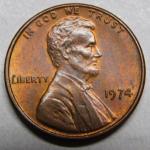 1974 Lincoln Memorial Penny - No Mint Mark