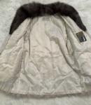Jindo Saga Fox Fur Jacket in White Brown Large