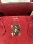 Hermes Birkin 30 Red Epsom with Palladium Hardware