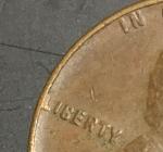 1955 D Error Wheat Penny with "L" in Liberty