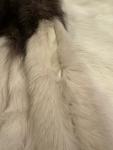 Jindo Saga Fox Fur Jacket in White Brown Large