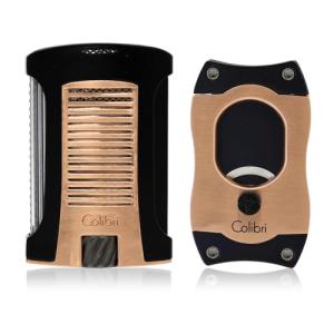 Rose Gold Colibri Daytona Lighter and S-Cut Set