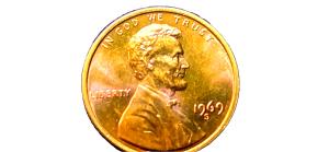1969-S Lincoln Memorial Penny Double Die Obverse