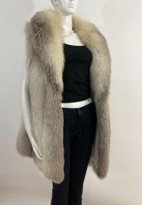 XL Fluffy Arctic Fox Fur Vest Coat