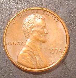 1974 Lincoln Memorial Penny - No Mint Mark