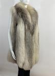 XL Fluffy Arctic Fox Fur Vest Coat