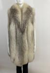 XL Fluffy Arctic Fox Fur Vest Coat