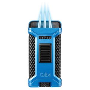 Colibri Ascari Triple Flame Lighter - Blue & Black