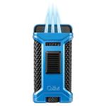 Colibri Ascari Triple Flame Lighter - Blue & Black