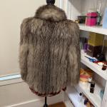 Jacques Aran Natural Silver Fox Fur Coat, Size S