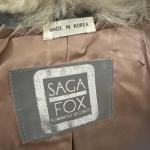Jacques Aran Natural Silver Fox Fur Coat, Size S