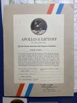 Apollo 11 Liftoff Certificate and Press Pass Set