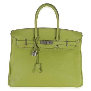 Hermès Vert Anis Togo Birkin 35 Bag