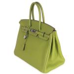Hermès Vert Anis Togo Birkin 35 Bag
