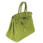 Hermès Vert Anis Togo Birkin 35 Bag