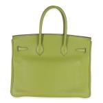 Hermès Vert Anis Togo Birkin 35 Bag