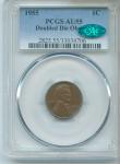 1955 Double Die Lincoln Cent - PCGS AU55 Certified