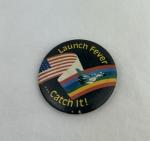 NASA Space Shuttle Vintage Pin Back Button