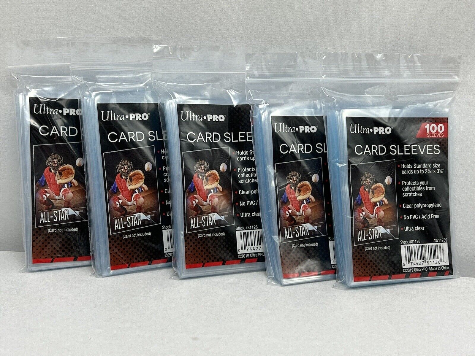 10 Packs of 100 Ultra Pro Penny Card Sleeves for Standard Cards