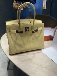 Hermes Birkin 30 Jaune Poussin Togo Bag
