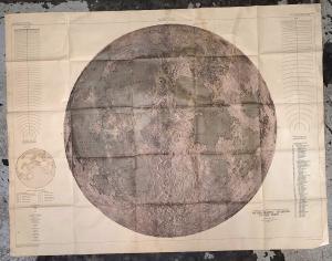 1961 Apollo 11 Lunar Map by Hackman Mason
