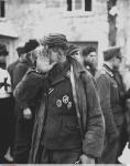 German POW Covering Face WWII Air Force Photo
