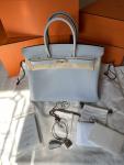HERMÈS Birkin 35 in Bleu Glacier Epsom Leather