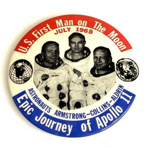Apollo 11 Moon Landing Vintage 3.5" Pin