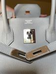HERMÈS Birkin 35 in Bleu Glacier Epsom Leather